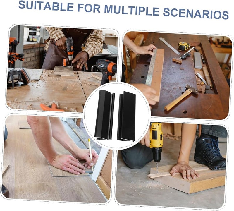 Housoutil 4pcs Aluminum Alloy Baseboard Corner Blocks Easy Install Cabinet Skirting Connectors - Image 4